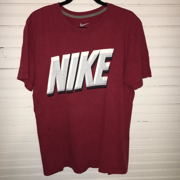 Nike Other - VINTAGE NIKE TEE SHIRT RED MEN'S SHORT SLEEVE. LG.